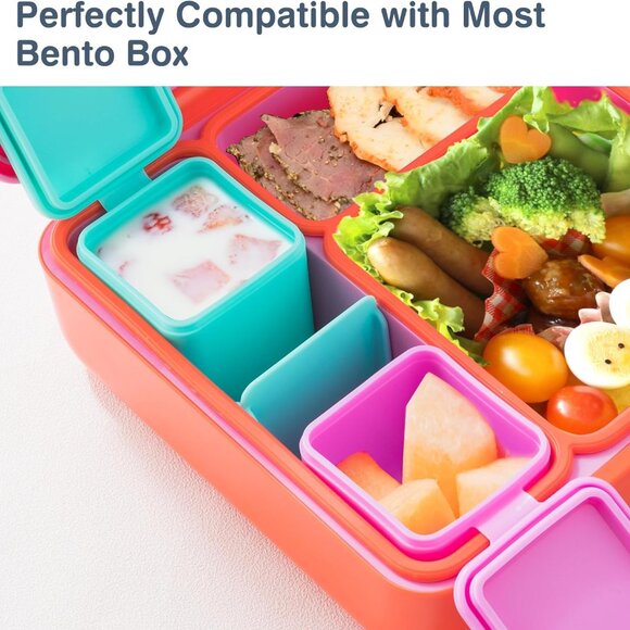 Leakproof Dips Containers Compatible with Most Bento Lunch Box - Picture 3 of 6